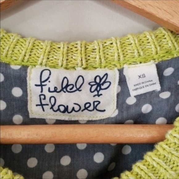 Anthropologie Field & Flower | Polka Dot Hem Cardi - Picture 2 of 4